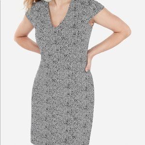 Express Black and White Print Sheath Dress